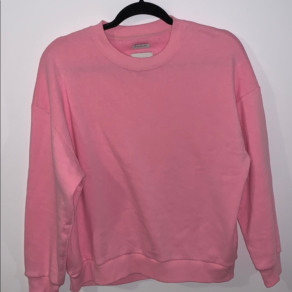 american eagle hot pink crew neck